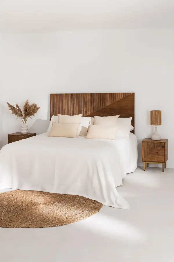 Cabecero de Madera con Relieve – LUNAR