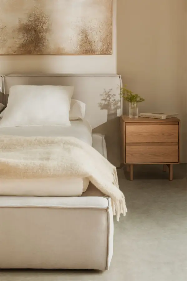 Cama Tapizada con Canapé Abatible – AMURA
