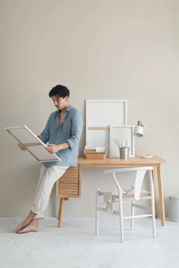 Escritorio de Madera Natural – LAYNA