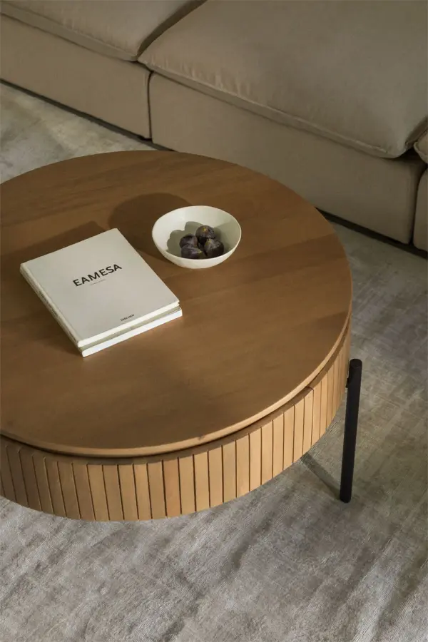Mesa de Centro RoundWood Loft (Ø88 cm)