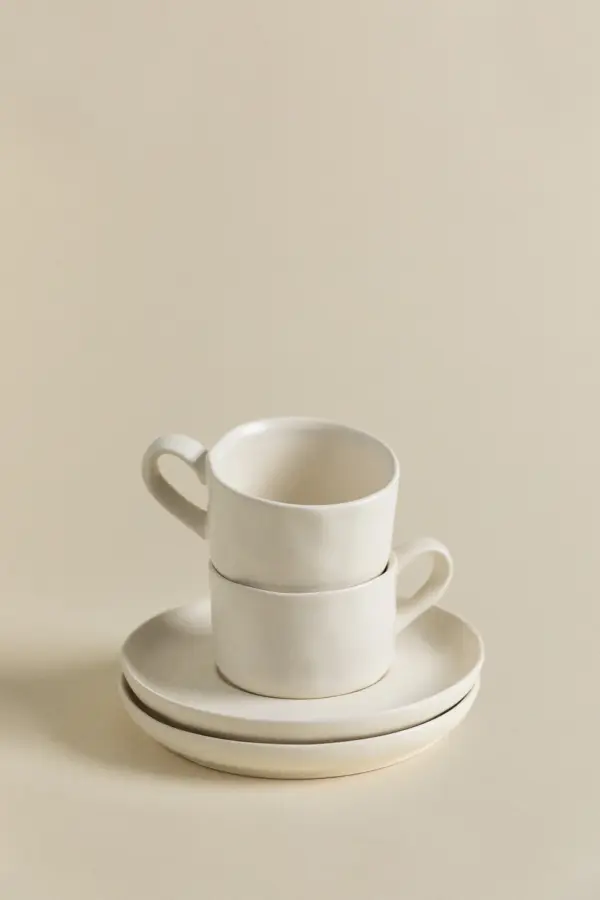 Pack de 2 Tazas de Café con Plato BELVERE – 10 cl