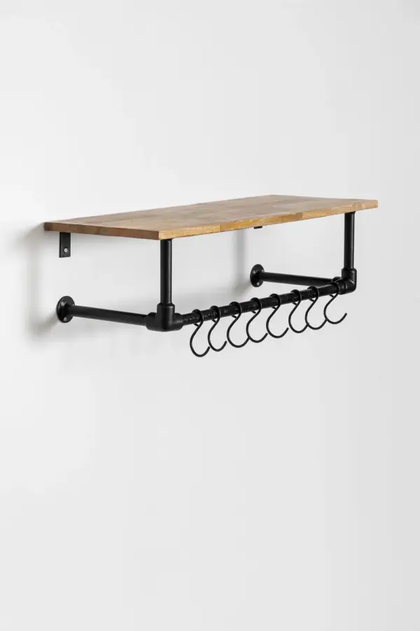 Perchero de Pared con Estante MADERNA