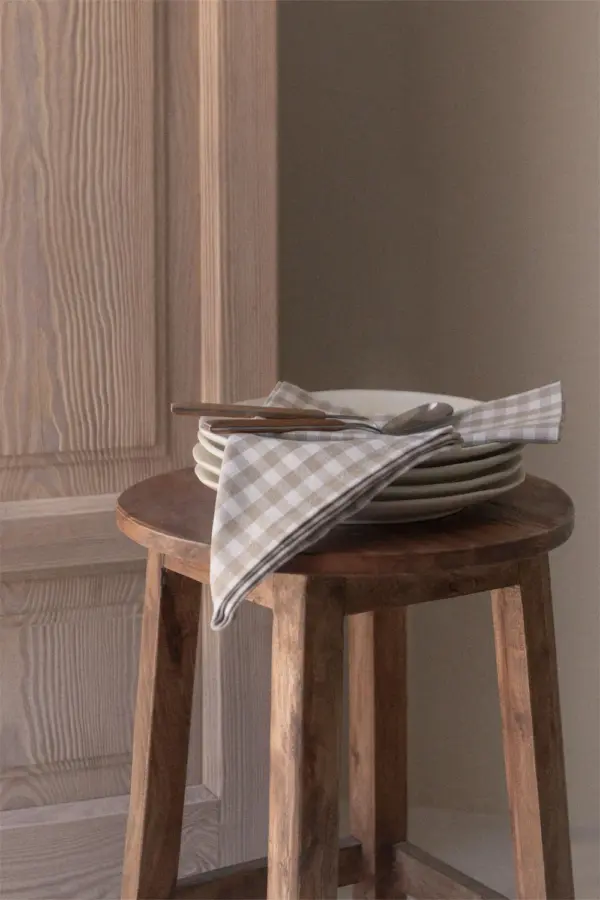 Set de 2 Servilletas Cuadro Vichy Hillary 45x45 cm