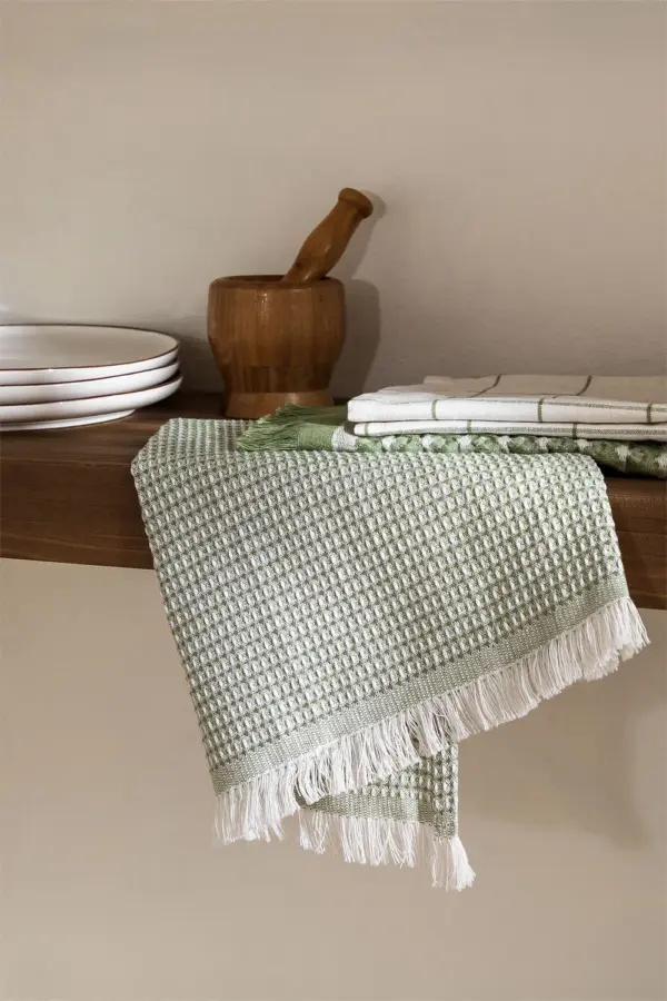Set de 3 Paños de Cocina SoftWeave Verde (45x70 cm)