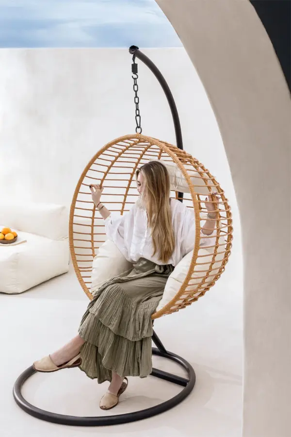 Sillón Colgante de Jardín en Ratán Sintético Tadeo